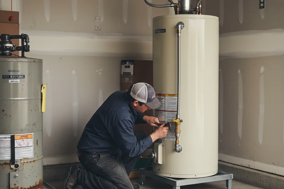 Water heater and shutoff valve replacement in Bunch